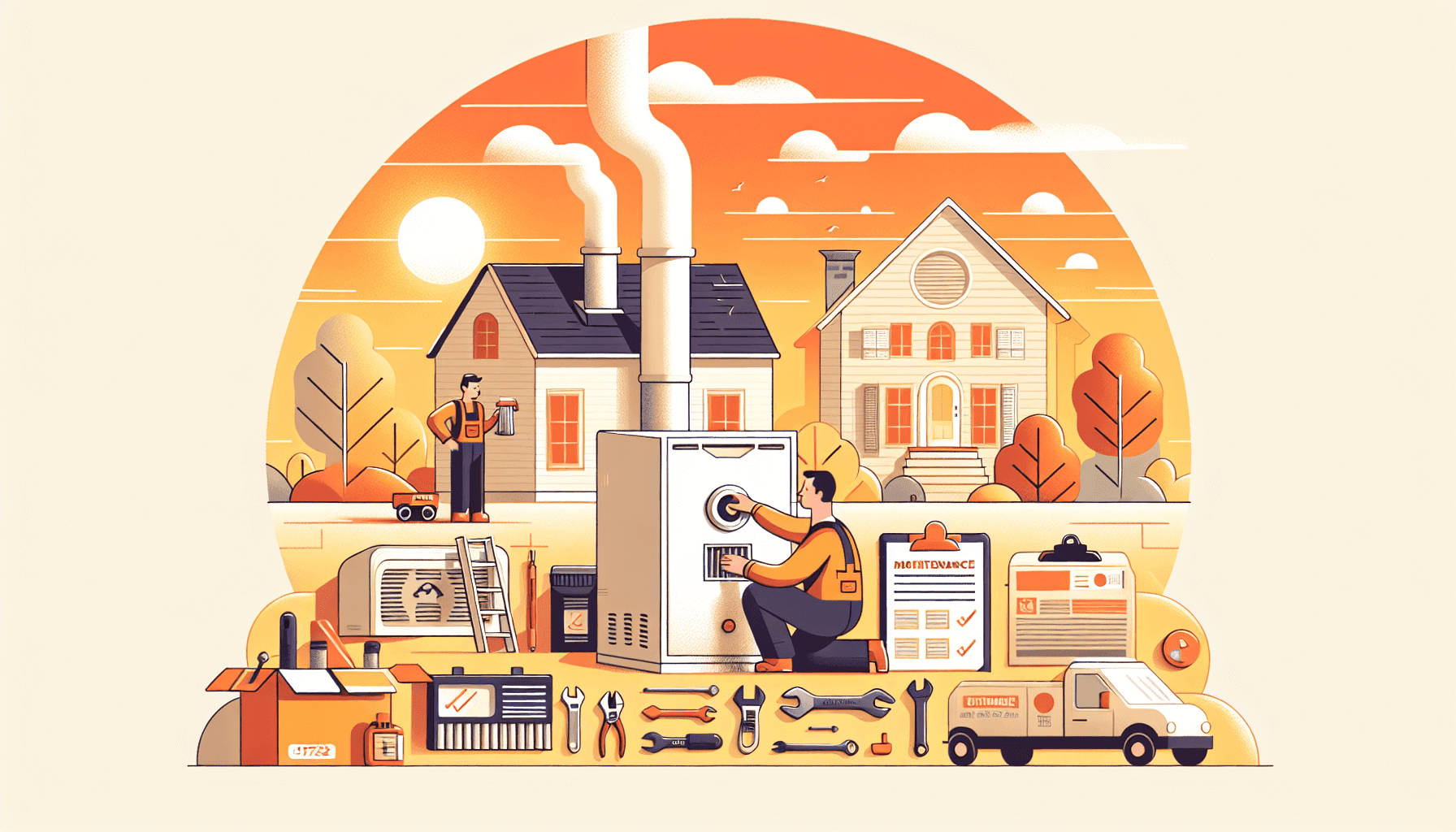 Homeowner changing furnace filter